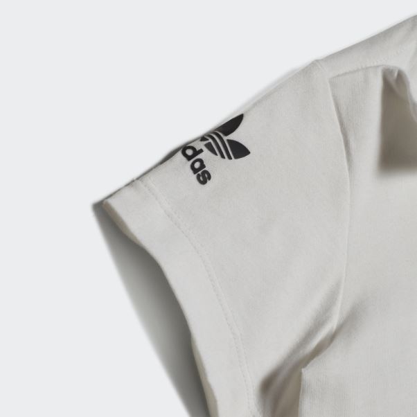 T-shirt Graphique Blanc Adidas élégant