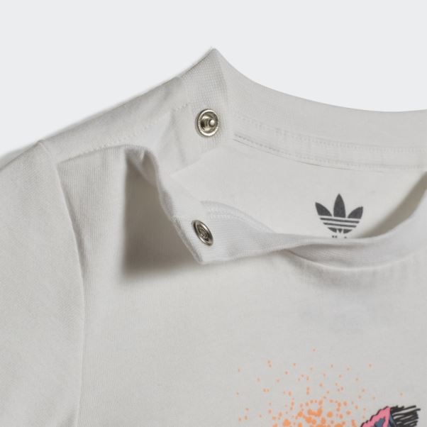 T-shirt Graphique Blanc Adidas élégant