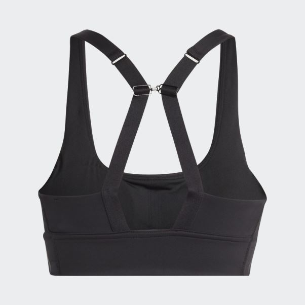 Brassière Montante à Maintien Moyen Adidas Powerimpact Luxe Training Noir