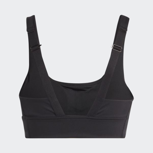 Brassière Montante à Maintien Moyen Adidas Powerimpact Luxe Training Noir