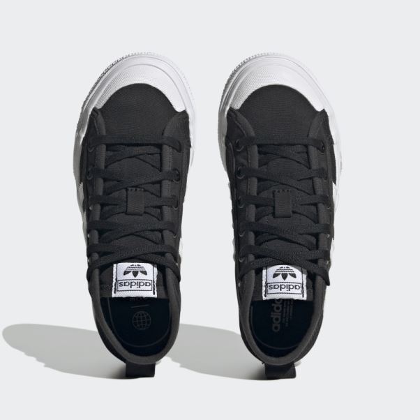 Adidas Nizza Plate-forme Mi Chaussures Blanc