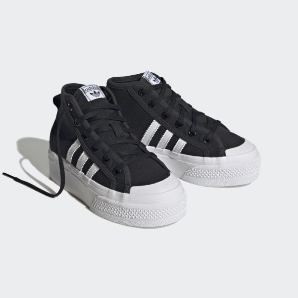 Adidas Nizza Plate-forme Mi Chaussures Blanc