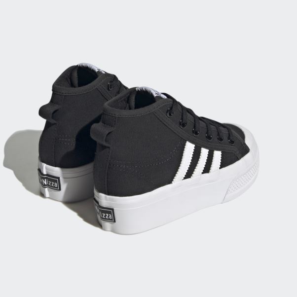 Adidas Nizza Plate-forme Mi Chaussures Blanc
