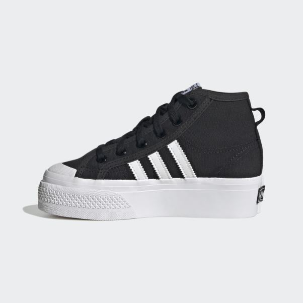 Adidas Nizza Plate-forme Mi Chaussures Blanc