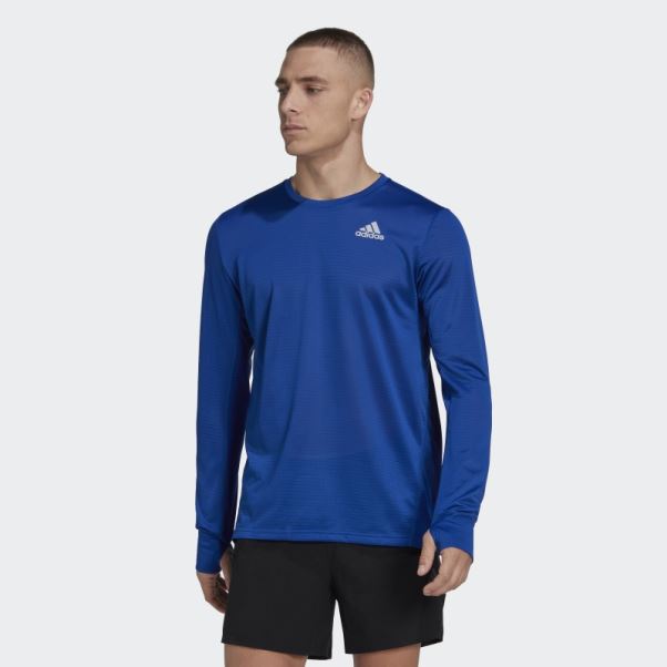 T-shirt à Manches Longues Own The Run Adidas Bleu Royal