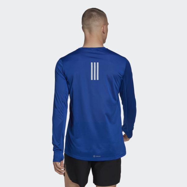 T-shirt à Manches Longues Own The Run Adidas Bleu Royal