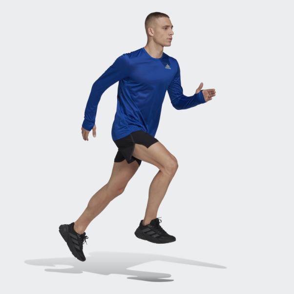 T-shirt à Manches Longues Own The Run Adidas Bleu Royal
