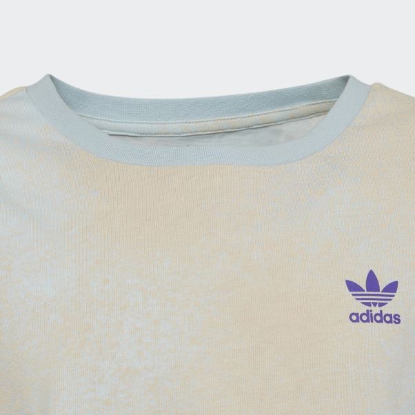 T-shirt Court Imprimé Graphique Adidas Bleu