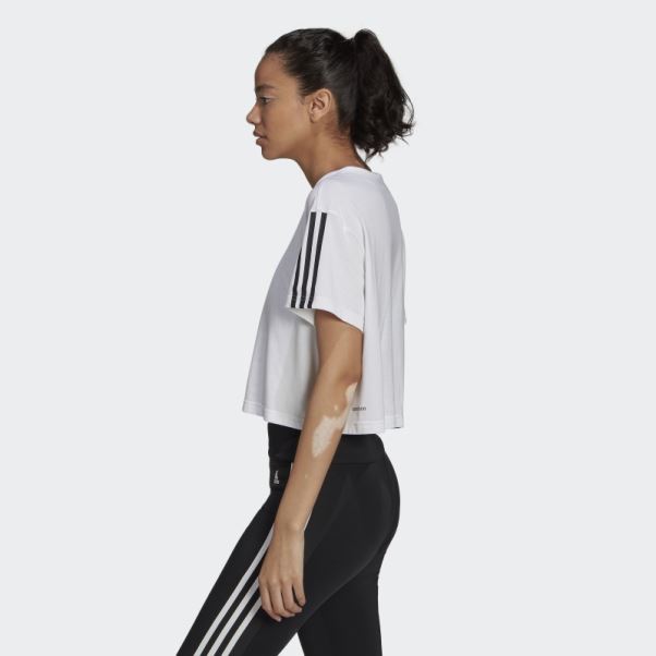 Adidas Aeroready Made For Training Crop Tee Blanc