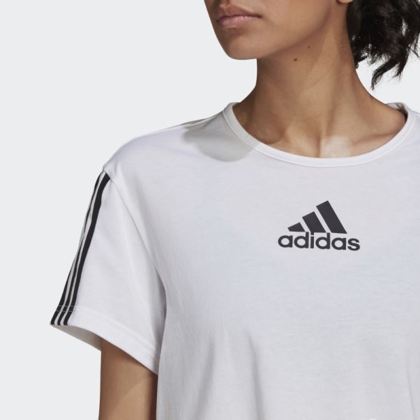 Adidas Aeroready Made For Training Crop Tee Blanc