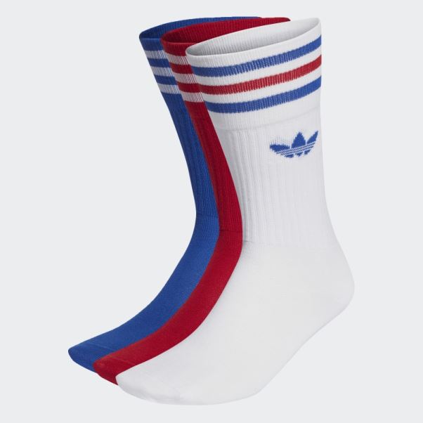 Chaussettes Adidas Solid Crew 3 Paires Rouge
