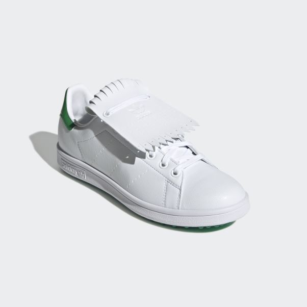 Adidas Stan Smith Primegreen édition Spéciale Chaussures De Golf Sans Crampons Blanc