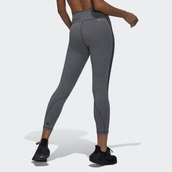 Optime Trainicons 7/8 Leggings Adidas Gris Foncé Chiné