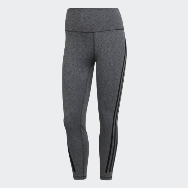 Optime Trainicons 7/8 Leggings Adidas Gris Foncé Chiné