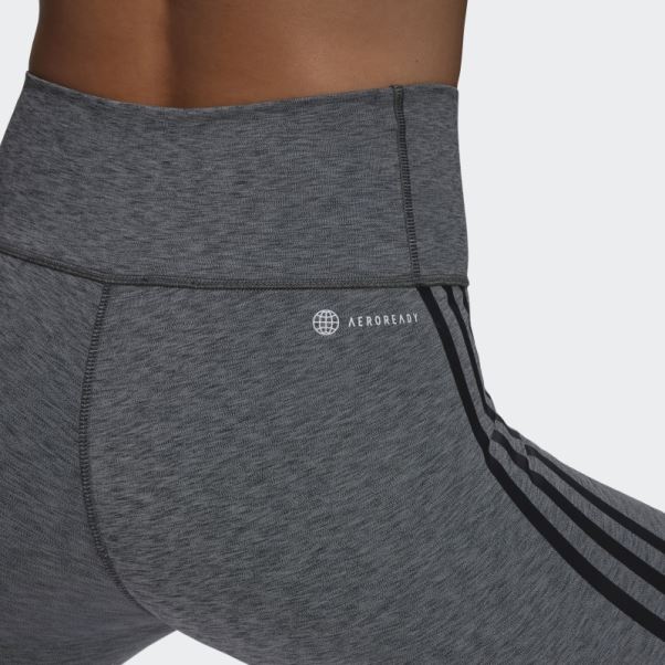 Optime Trainicons 7/8 Leggings Adidas Gris Foncé Chiné