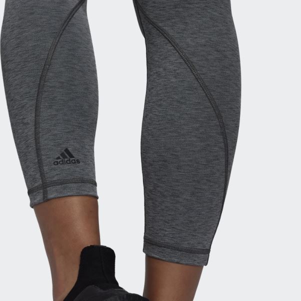 Optime Trainicons 7/8 Leggings Adidas Gris Foncé Chiné