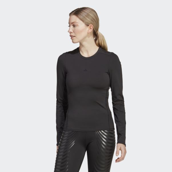 Adidas Techfit Control Top Manches Longues Training Top Manches Longues Noir