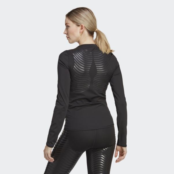 Adidas Techfit Control Top Manches Longues Training Top Manches Longues Noir