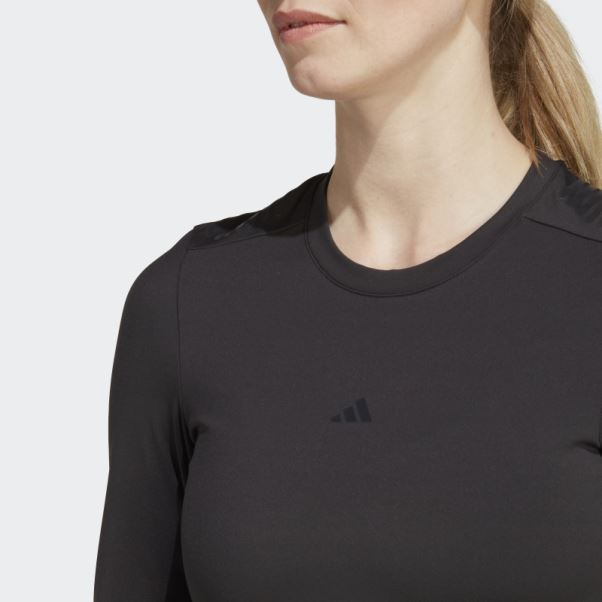 Adidas Techfit Control Top Manches Longues Training Top Manches Longues Noir
