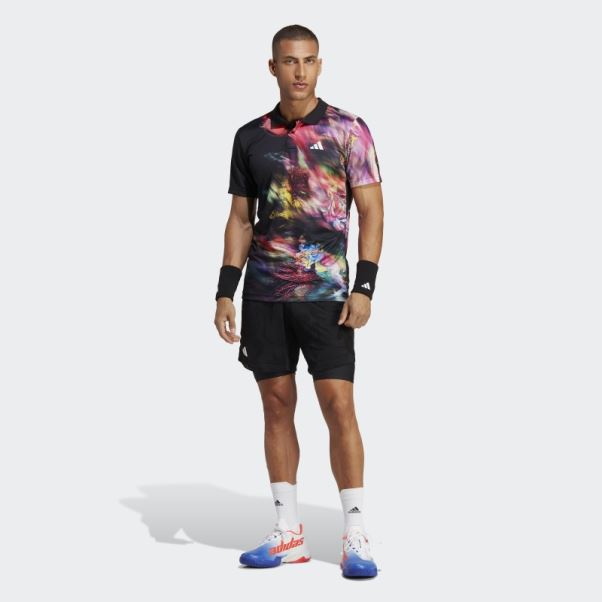Melbourne Tennis Heat.rdy Freelift Polo Multicolore Adidas