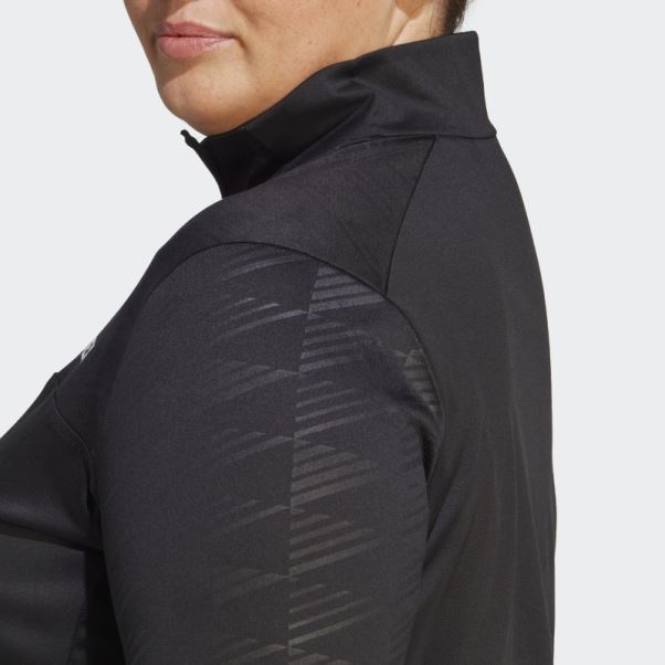 Haut à Manches Longues Adidas Terrex Multi Demi-zip (grande Taille) Noir