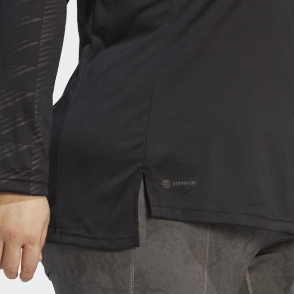 Haut à Manches Longues Adidas Terrex Multi Demi-zip (grande Taille) Noir