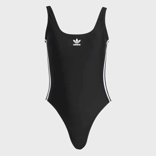 Maillot De Bain Adidas Adicolor 3 Bandes Noir