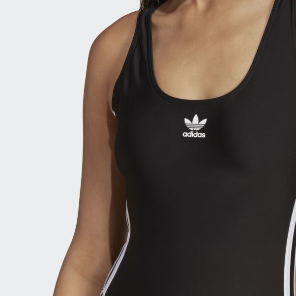 Maillot De Bain Adidas Adicolor 3 Bandes Noir