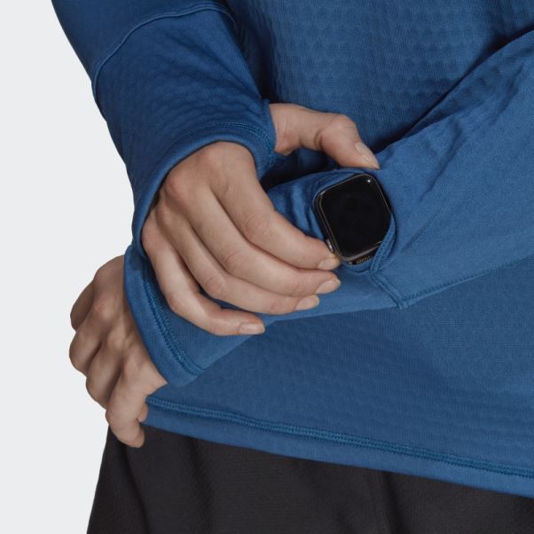 Adidas X-city Fleece Running Sweat à Capuche Manches Longues Marine