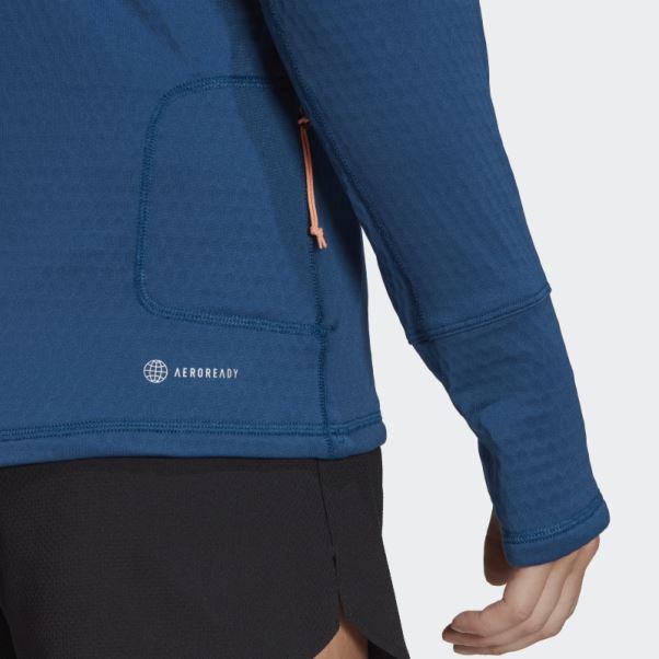 Adidas X-city Fleece Running Sweat à Capuche Manches Longues Marine