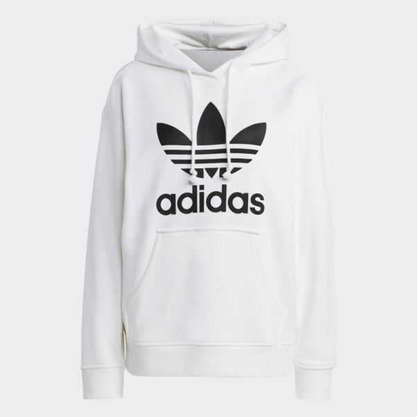 Sweat à Capuche Adidas Trèfle Blanc