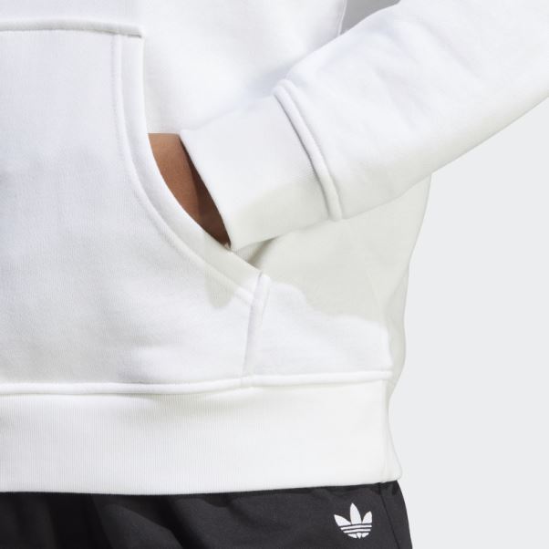Sweat à Capuche Adidas Trèfle Blanc