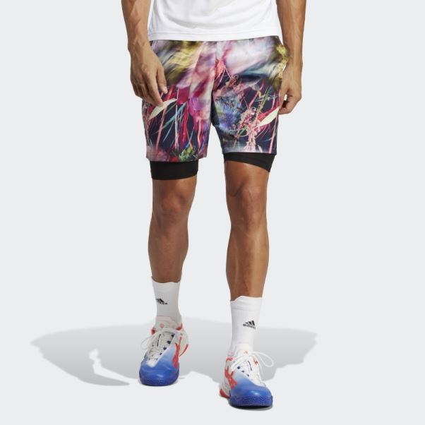 Short Melbourne Ergo Tennis Graphique Multicolore Adidas