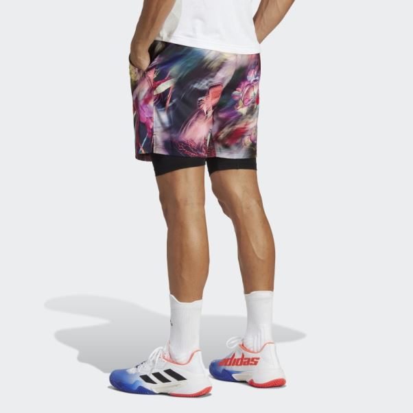 Adidas Melbourne Ergo Tennis Short Graphique Noir