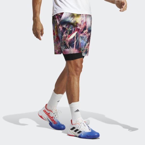 Adidas Melbourne Ergo Tennis Short Graphique Noir