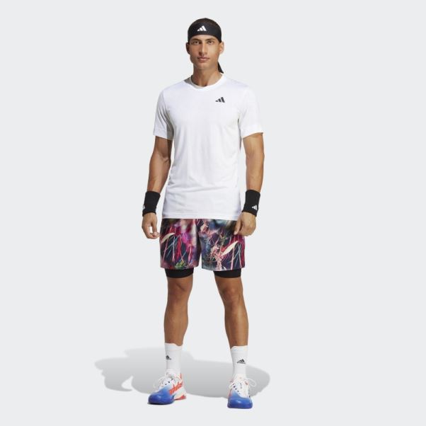 Adidas Melbourne Ergo Tennis Short Graphique Noir