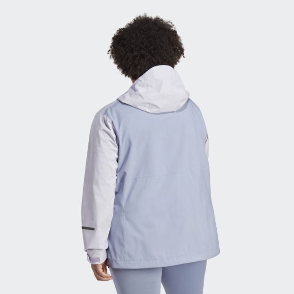 Veste De Pluie 2,5 Couches Terrex Multi Rain.rdy (taille Plus) Silver Dawn Adidas