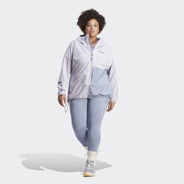 Veste De Pluie 2,5 Couches Terrex Multi Rain.rdy (taille Plus) Silver Dawn Adidas