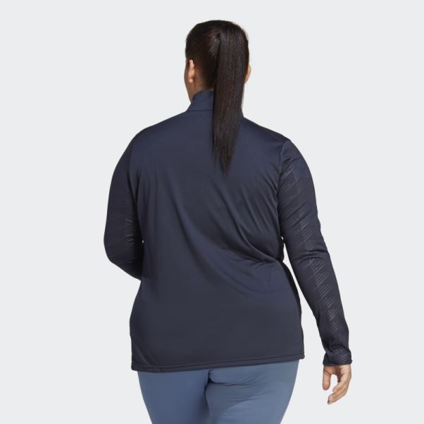 Encre Adidas Terrex Multi Demi-zip à Manches Longues (taille Plus)