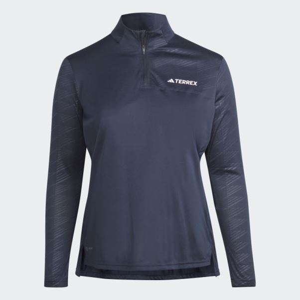 Encre Adidas Terrex Multi Demi-zip à Manches Longues (taille Plus)