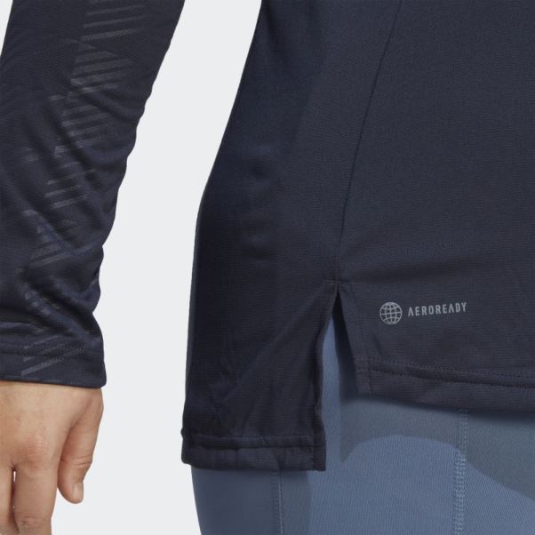 Encre Adidas Terrex Multi Demi-zip à Manches Longues (taille Plus)