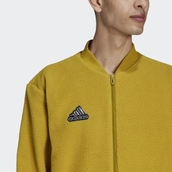 Blouson Aviateur En Sherpa Olive Adidas Essentials Holiday Pack