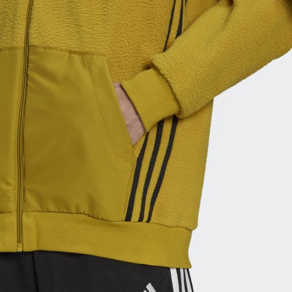 Blouson Aviateur En Sherpa Olive Adidas Essentials Holiday Pack