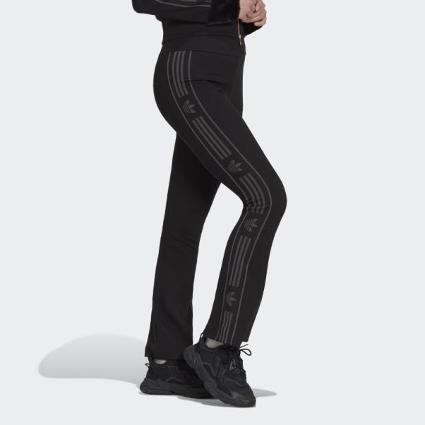 Legging Adidas Ski Chic Côtelé évasé Noir