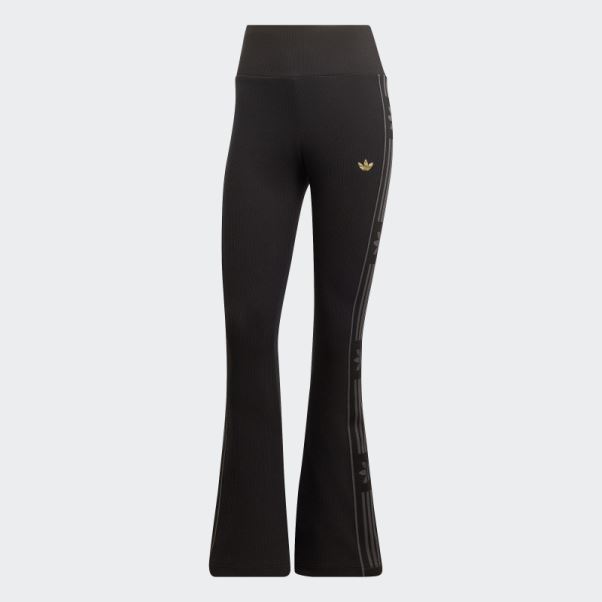 Legging Adidas Ski Chic Côtelé évasé Noir