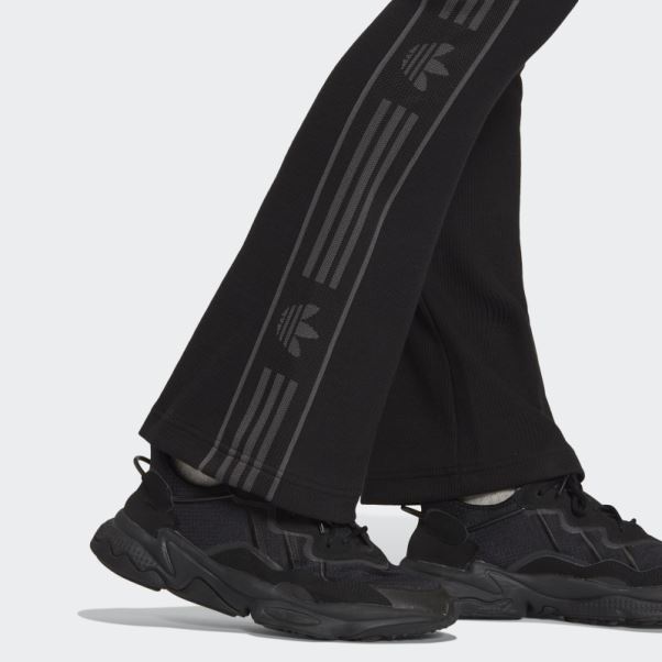 Legging Adidas Ski Chic Côtelé évasé Noir