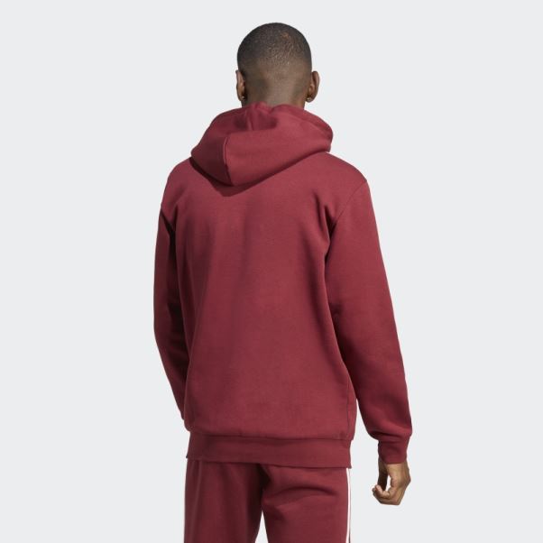Sweat à Capuche Adidas Adicolor Classics 3 Bandes Rouge