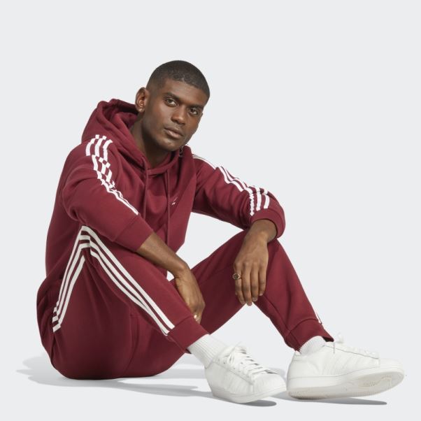 Sweat à Capuche Adidas Adicolor Classics 3 Bandes Rouge