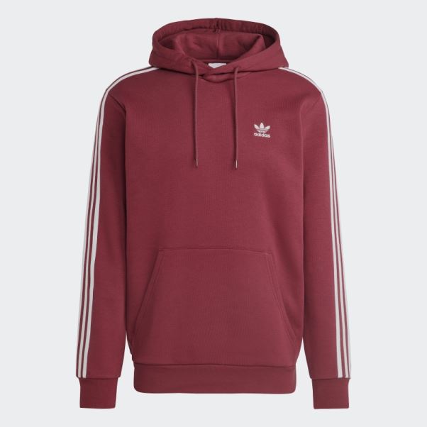 Sweat à Capuche Adidas Adicolor Classics 3 Bandes Rouge