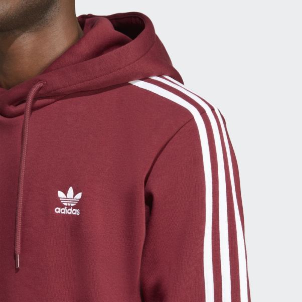 Sweat à Capuche Adidas Adicolor Classics 3 Bandes Rouge